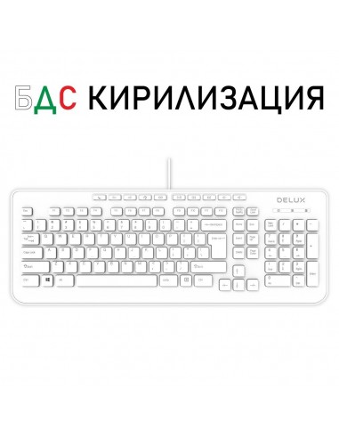 Клавиатура DELUX OM-02U WHITE